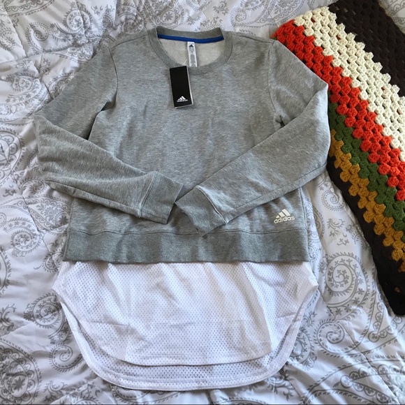adidas Tops - NWT layered Adidas sweatshirt